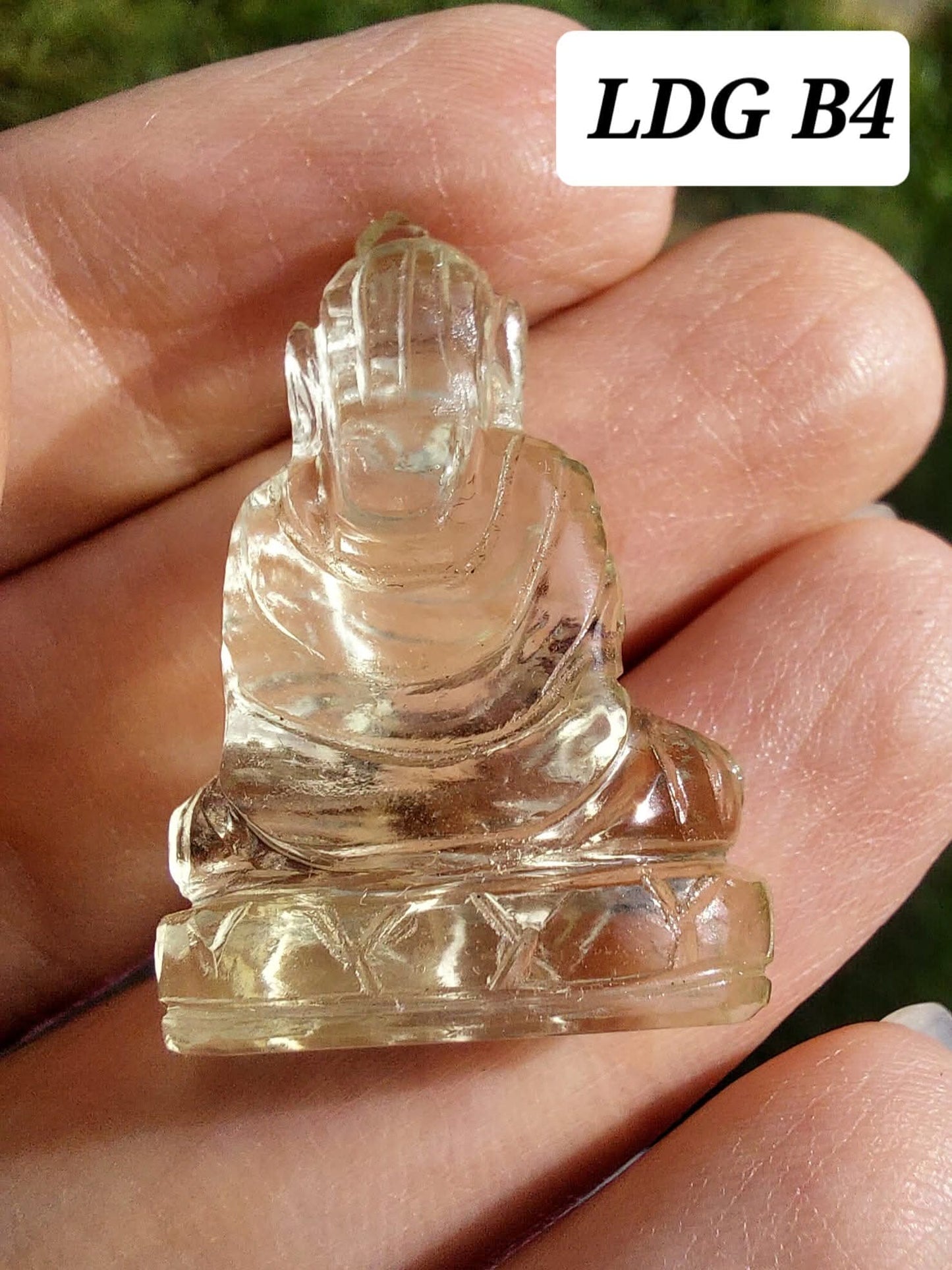 Libyan desert glass BUDDHA Carving, 4.81g, Tektite (LDG B4)