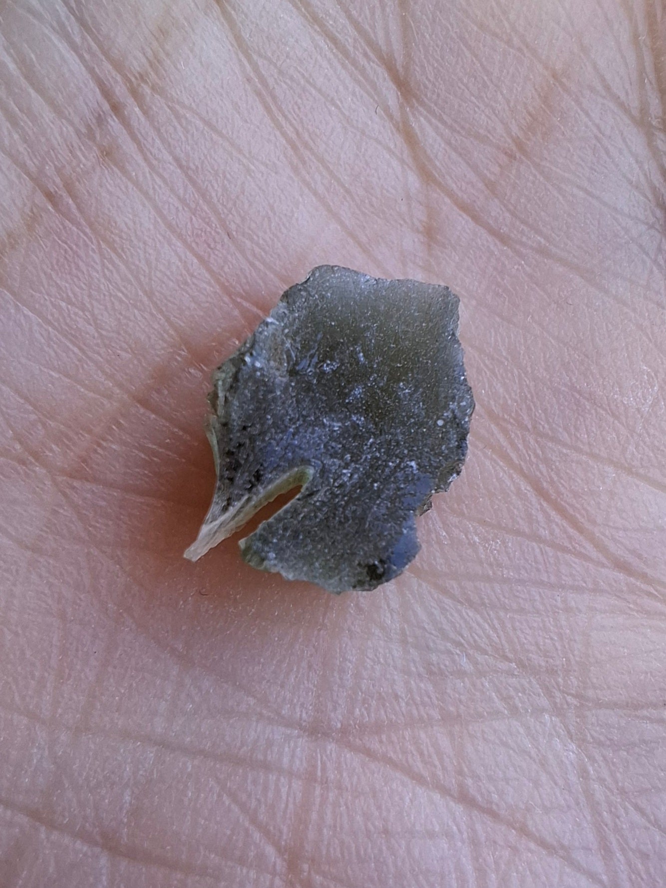 Moldavite Piece, 0.87g, Tektite (Ref: 1453)