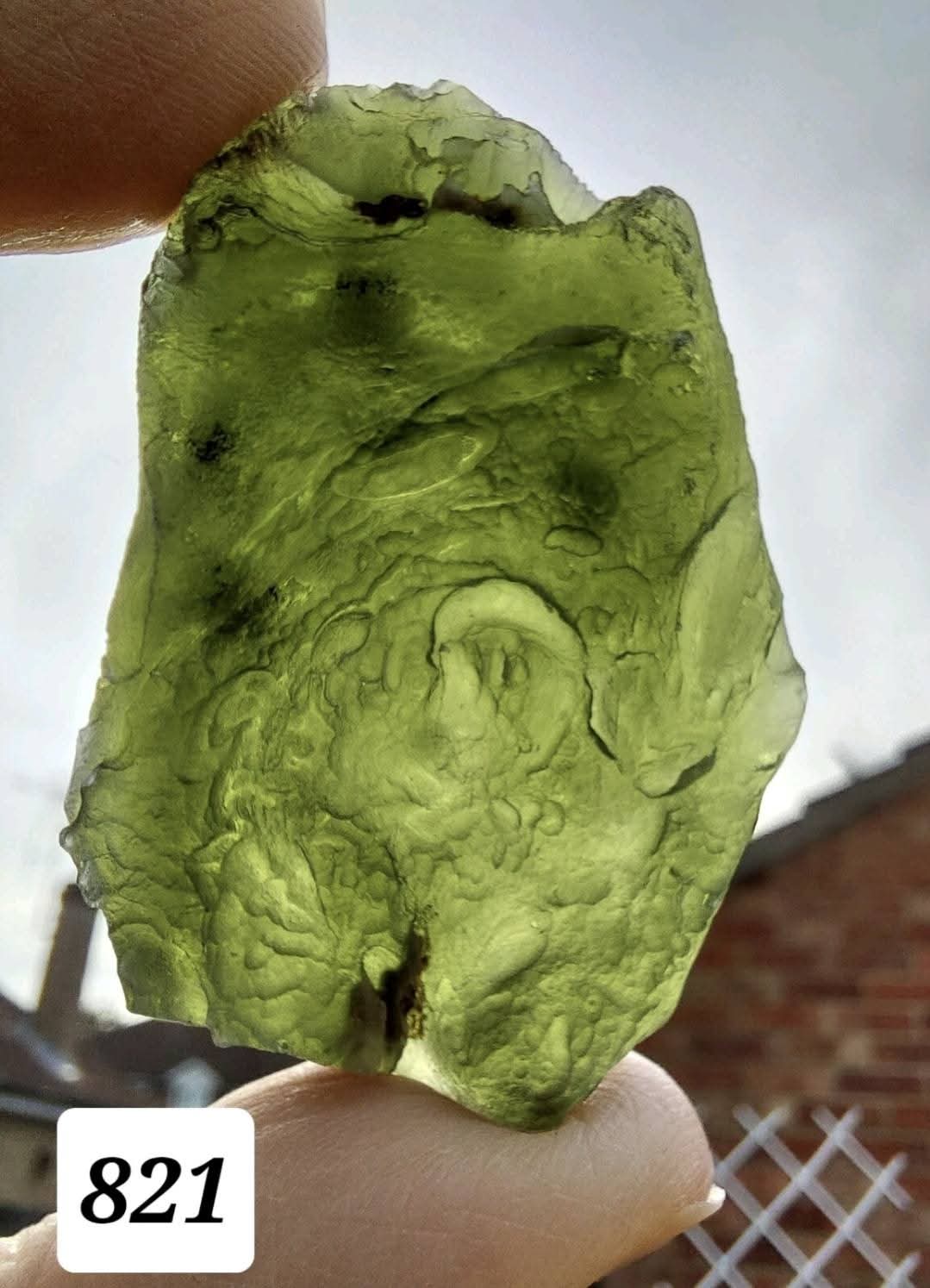Moldavite Piece, VELVET HURKA, 24.48g, Tektite (Ref: 829)
