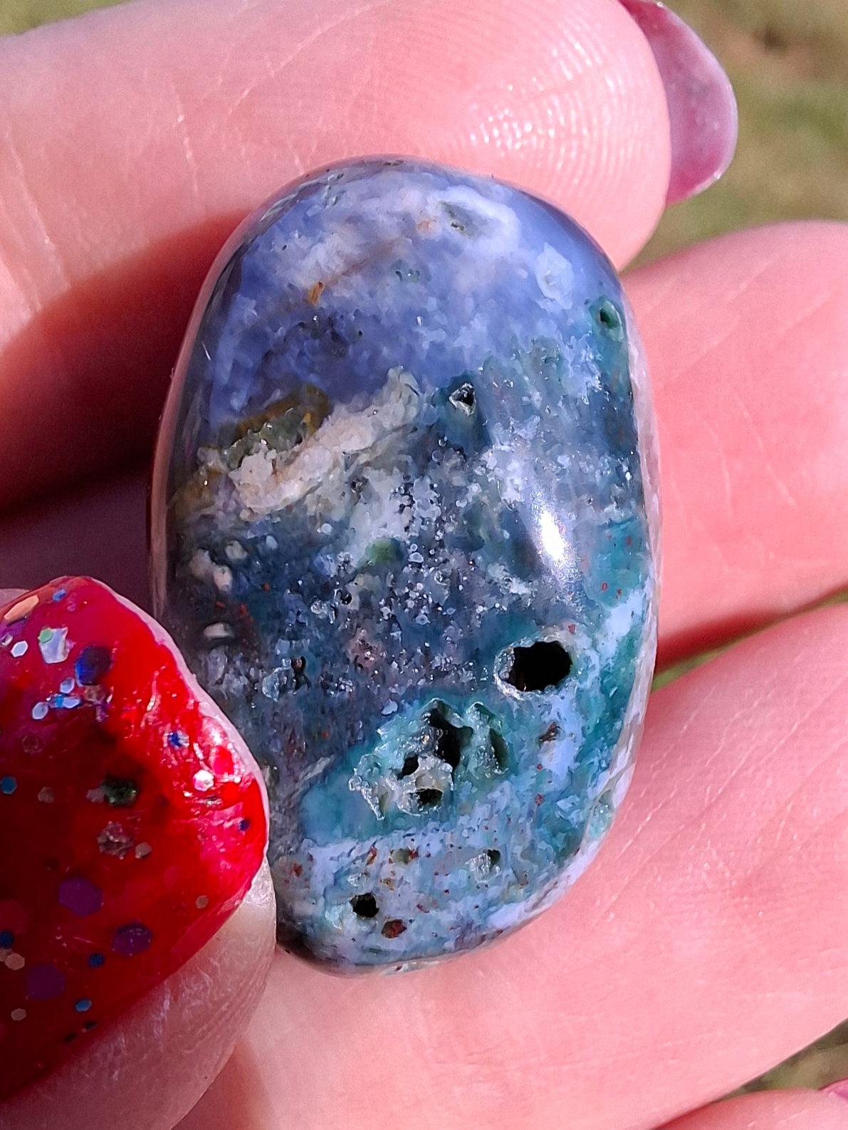 Ocean Jasper, Tumble Stone, Crystal (Ref: T200)