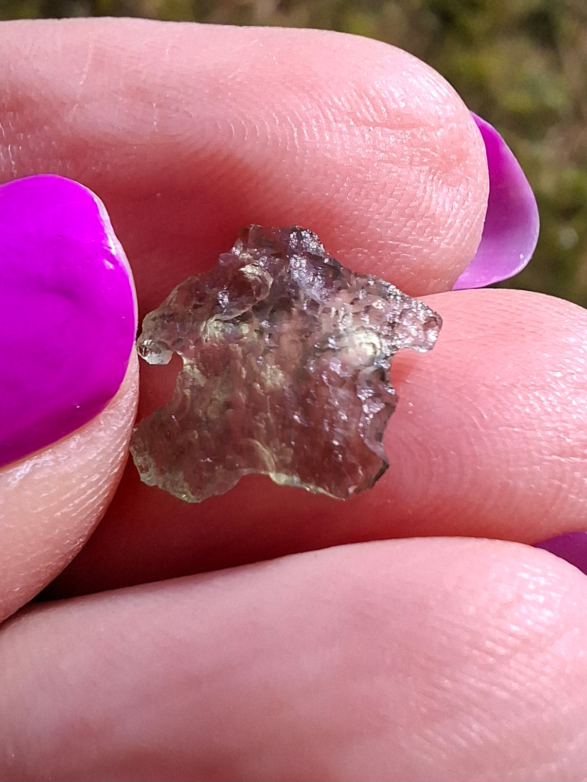 Moldavite small Piece, 0.30g, Tektite (Ref: 1437)