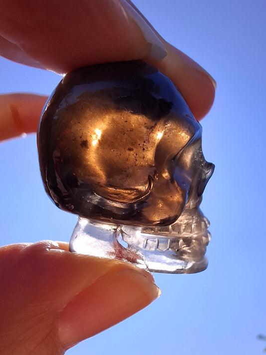 Agni Manitite SKULL Carving, Crystal (Ref: Ag S2)