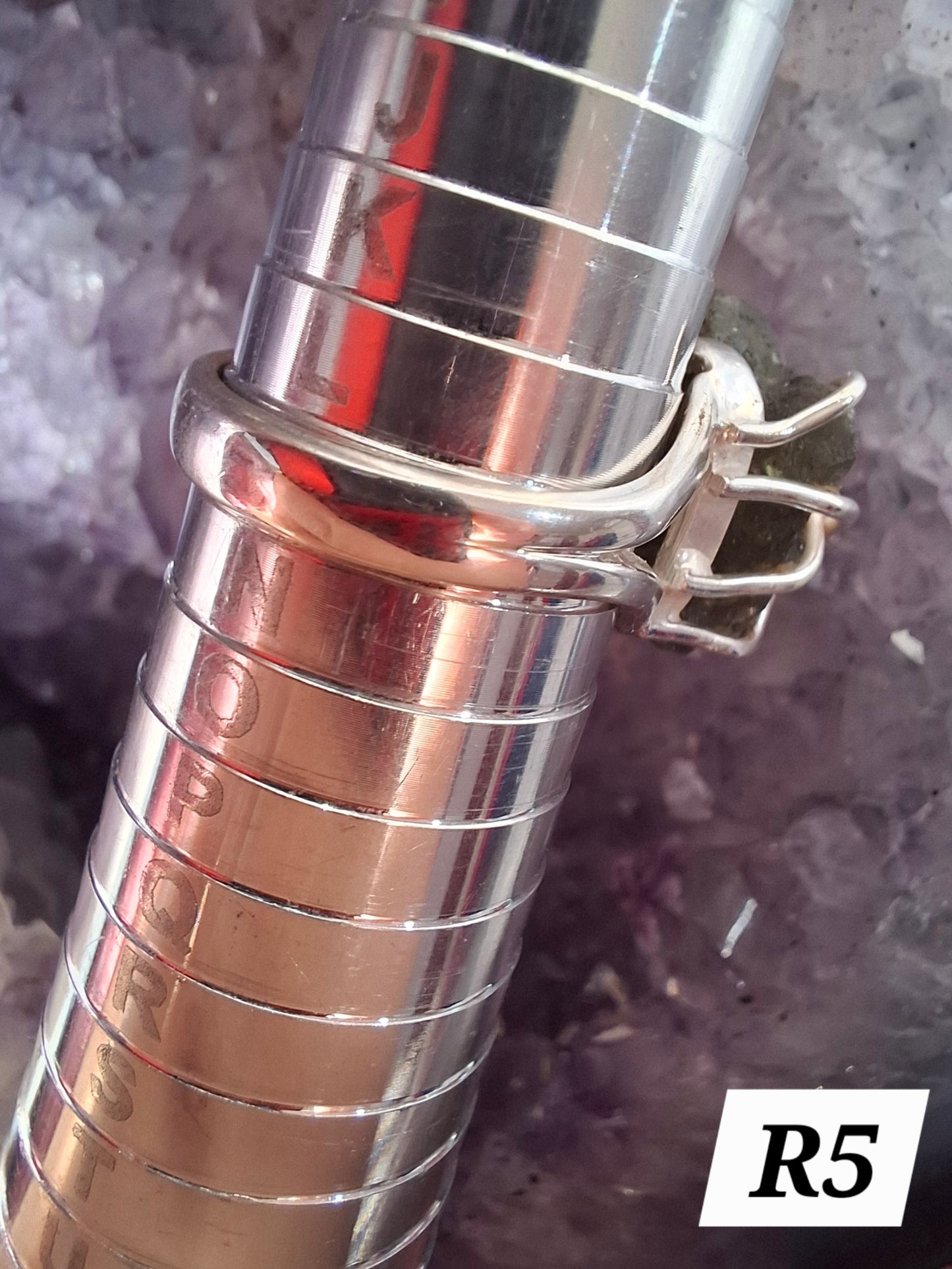 Moldavite Ring, size M, 925 Silver, Tektite (Ref: R5)