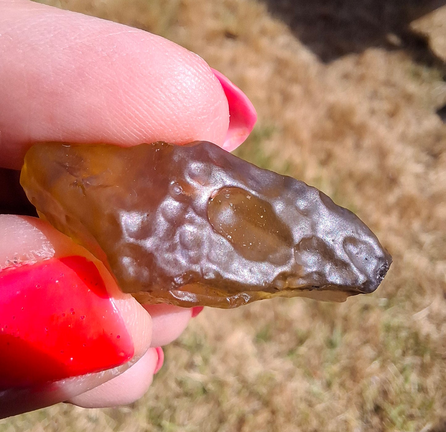 Libyan Desert Glass (darker) Piece, 8.76g, Tektite (Ref: L1367)