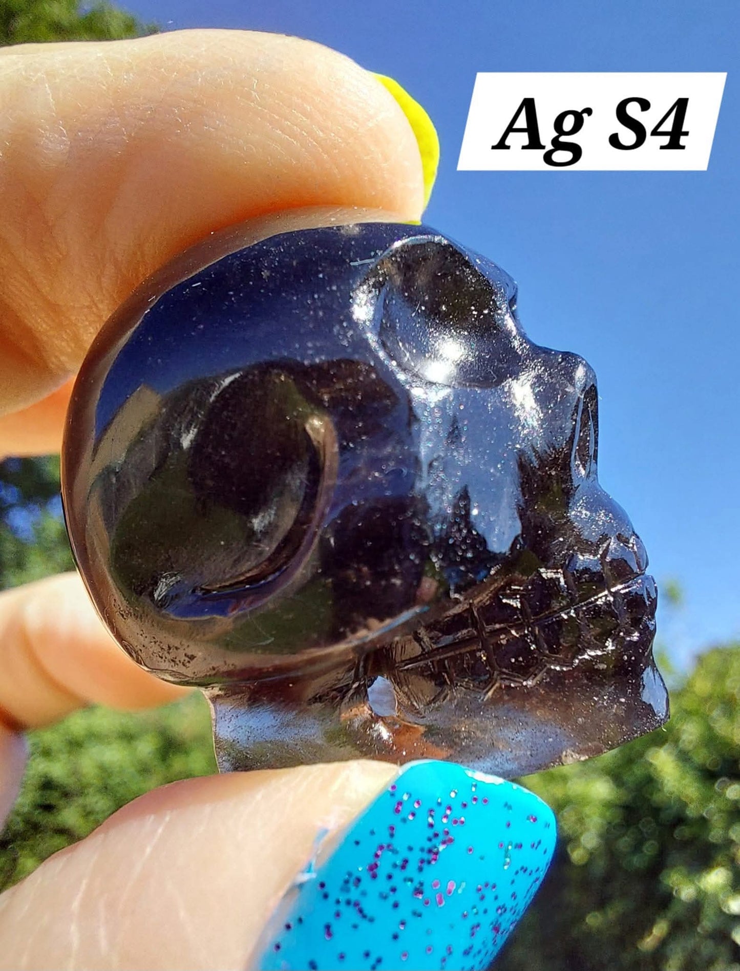 Agni Manitite SKULL Carving, 18.88g, Crystal (Ref: Ag S4)
