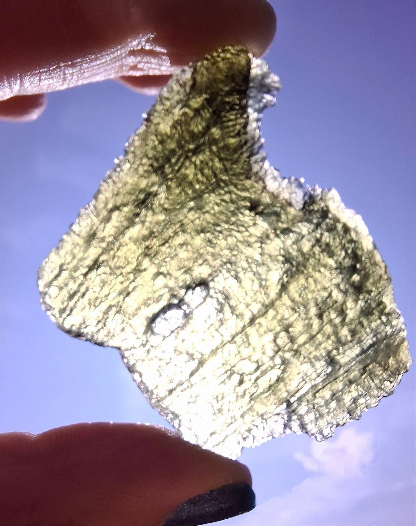 Moldavite Piece, ANGEL CHIME, CHLUM MAROUSKOVO POLE, 23.61g, Tektite (Ref: 1165)