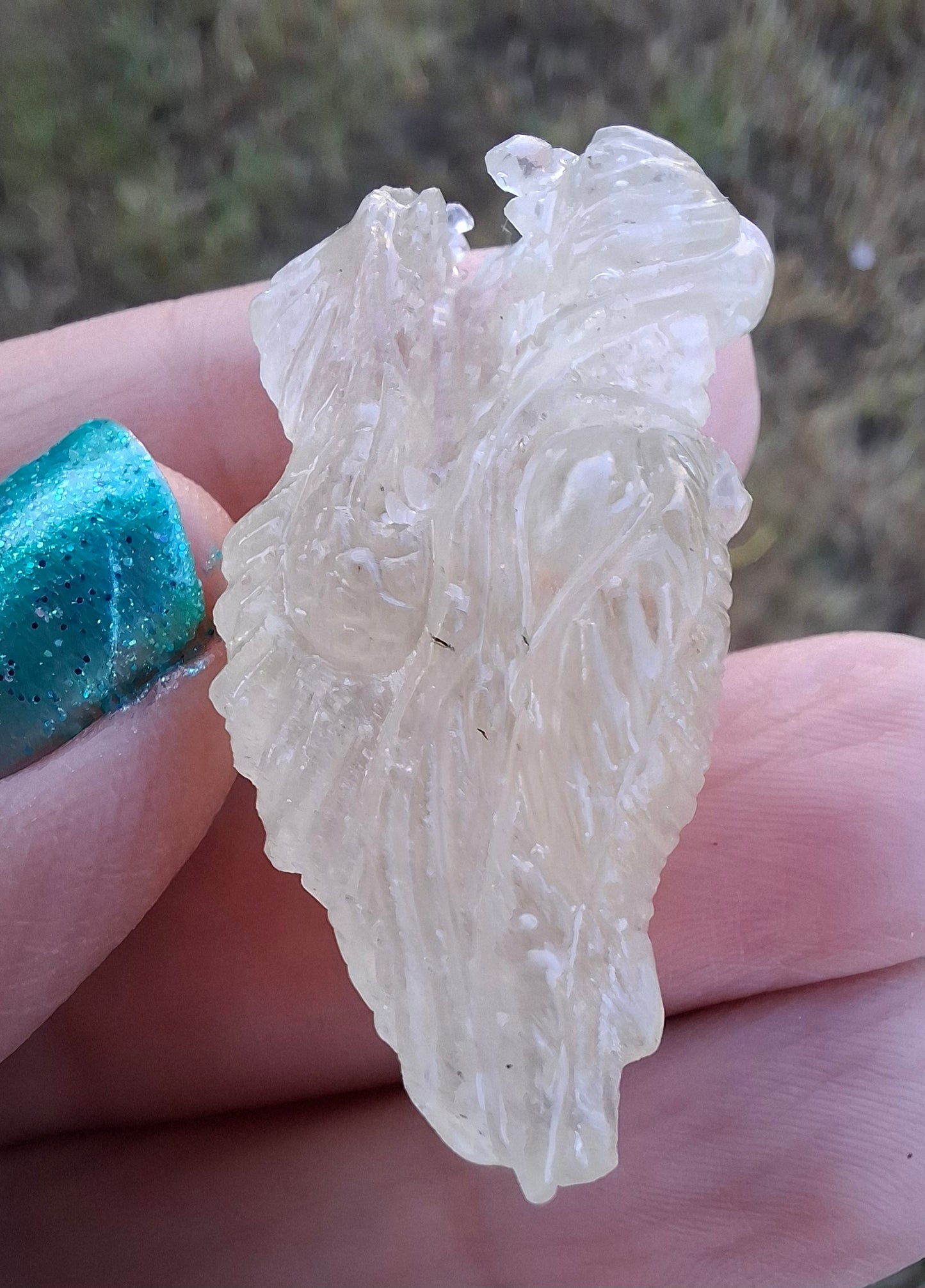 Libyan Desert Glass DRAGON HEAD carving, 9.66g, Tektite (Ref: Dragon 3)