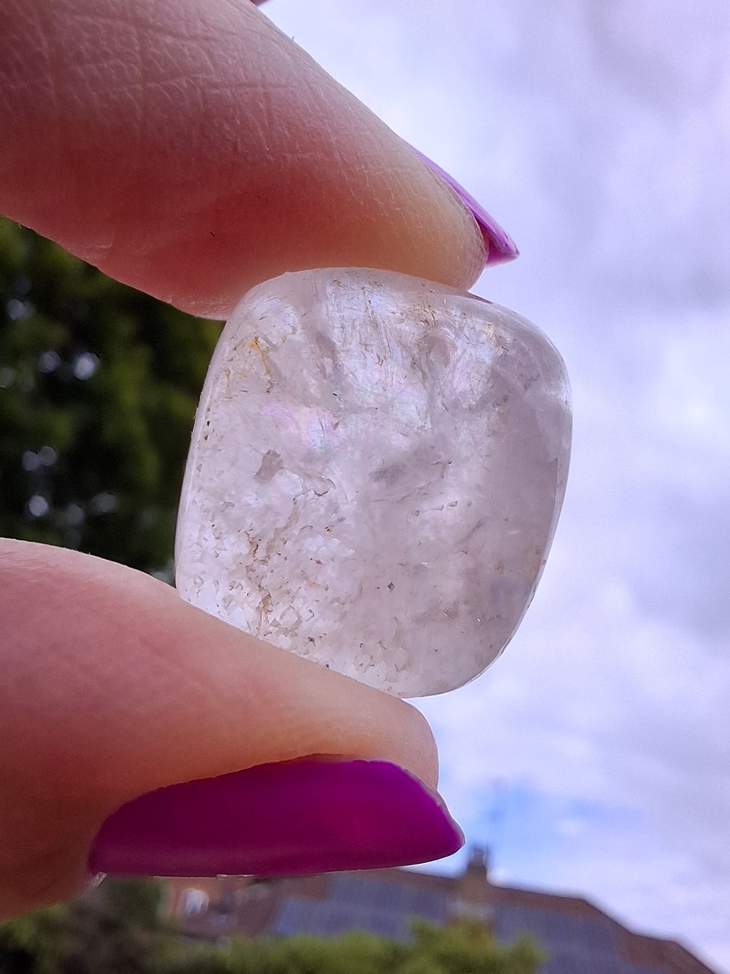 Clear Quartz, Tumble Stone, Crystal 🌈 (Ref: T26)