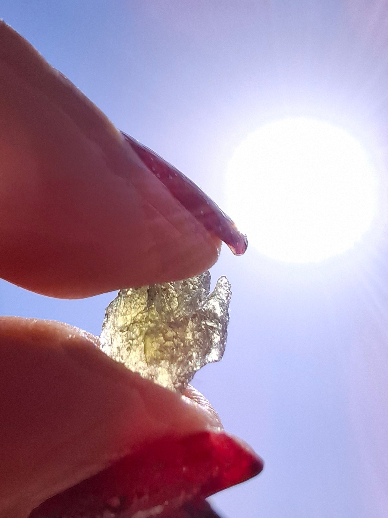 Moldavite small Piece, 0.41g, Tektite (Ref: 1482)