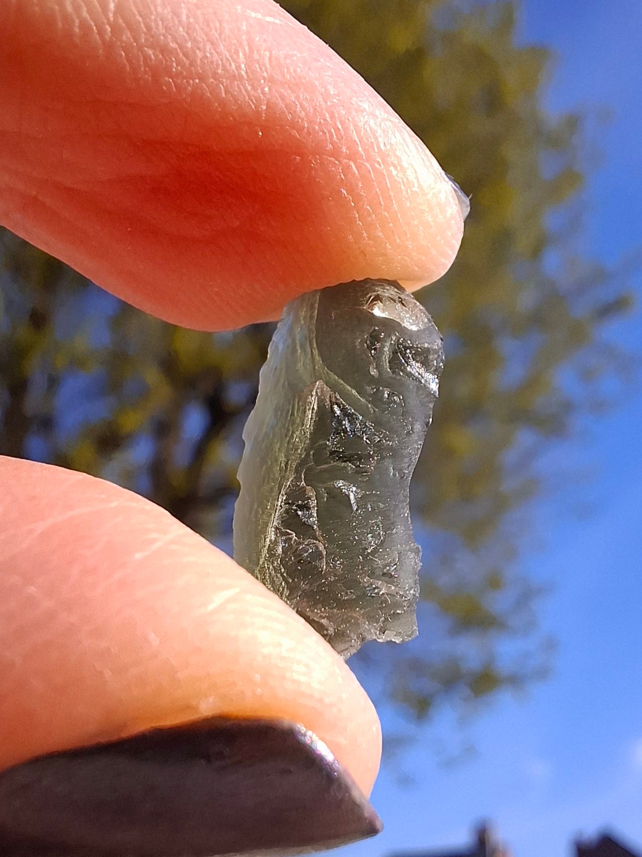 Moldavite Piece, 0.98g, Tektite (Ref: 1380)