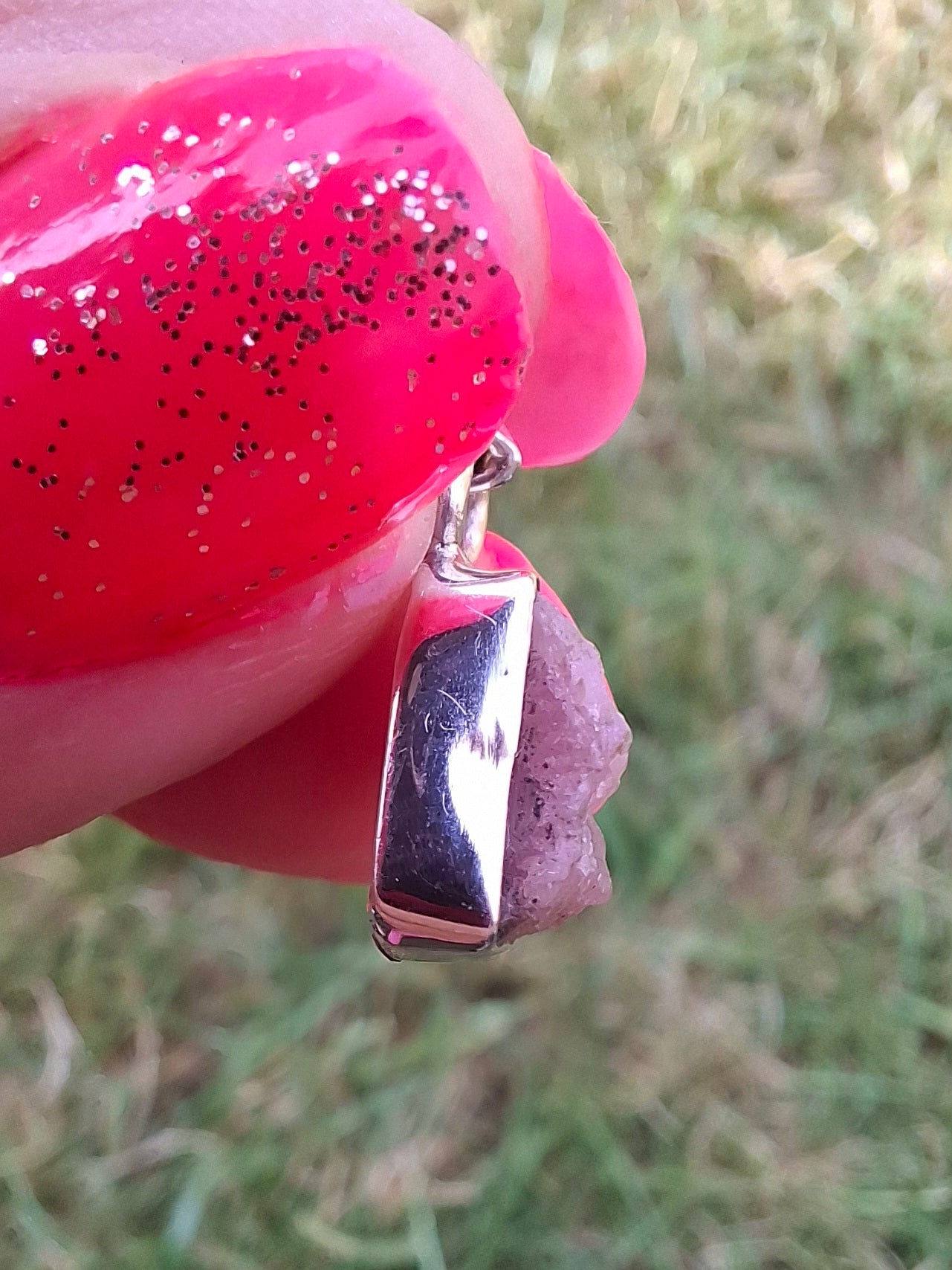 Pink Tourmaline Pendant, 925 Silver, Crystal (Ref: PT81)