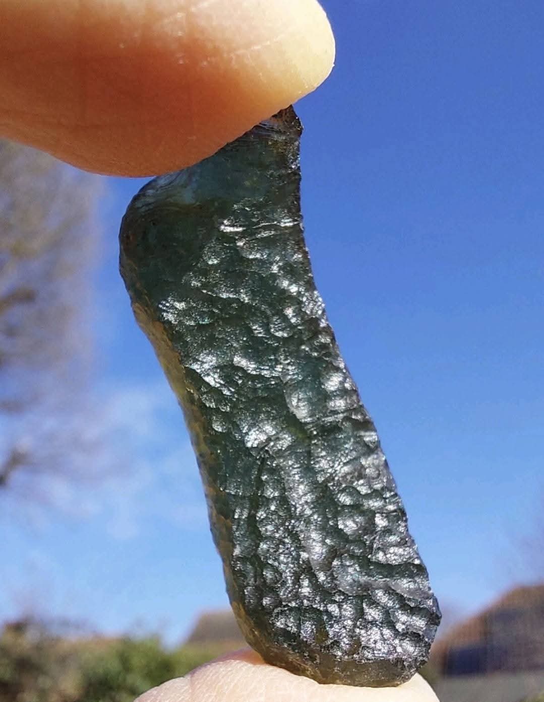 Moldavite Piece, NESMEN, 5.24g, Tektite (Ref: 1049)