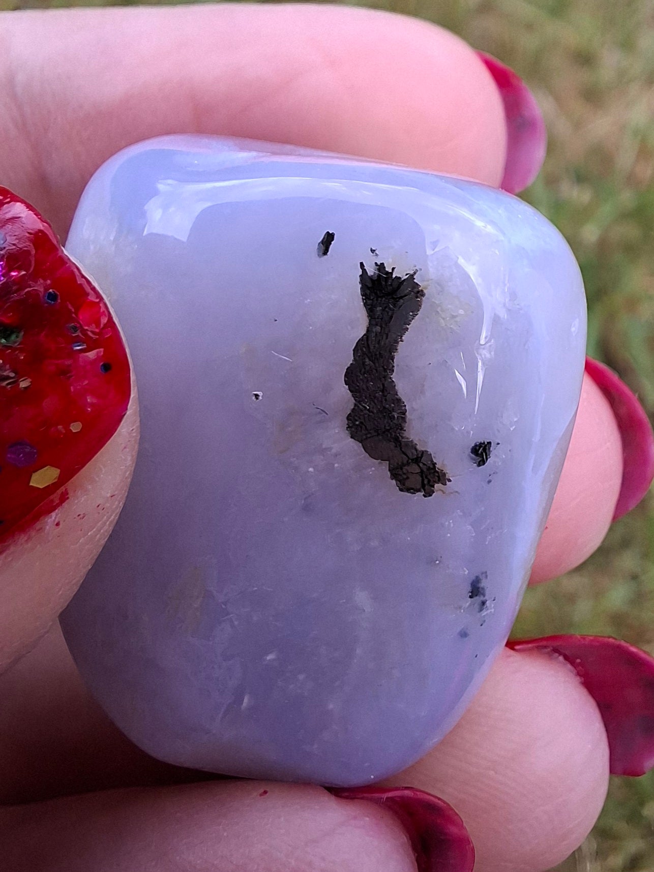 Blue Lace Agate, Tumble Stone, Crystal (Ref: T144)