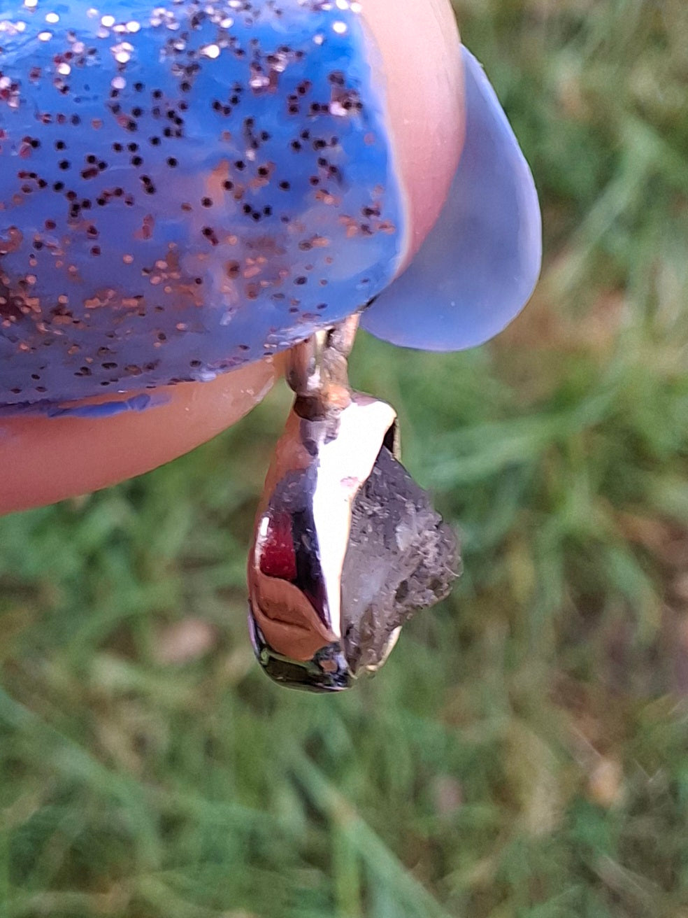 Moldavite Pendant, 925 Silver, Tektite (Ref: P38)