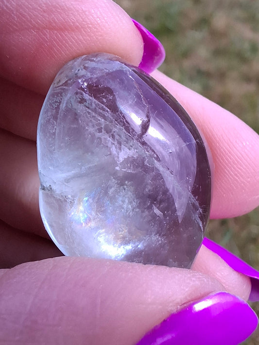 Fluorite, Tumble Stone, Crystal 🌈 (Ref: T47)