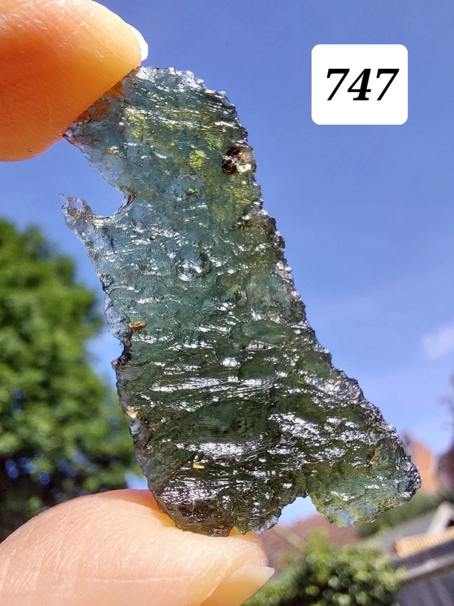 Moldavite Piece, MALY CHLUM, 5.57g, Tektite (Ref: 747)