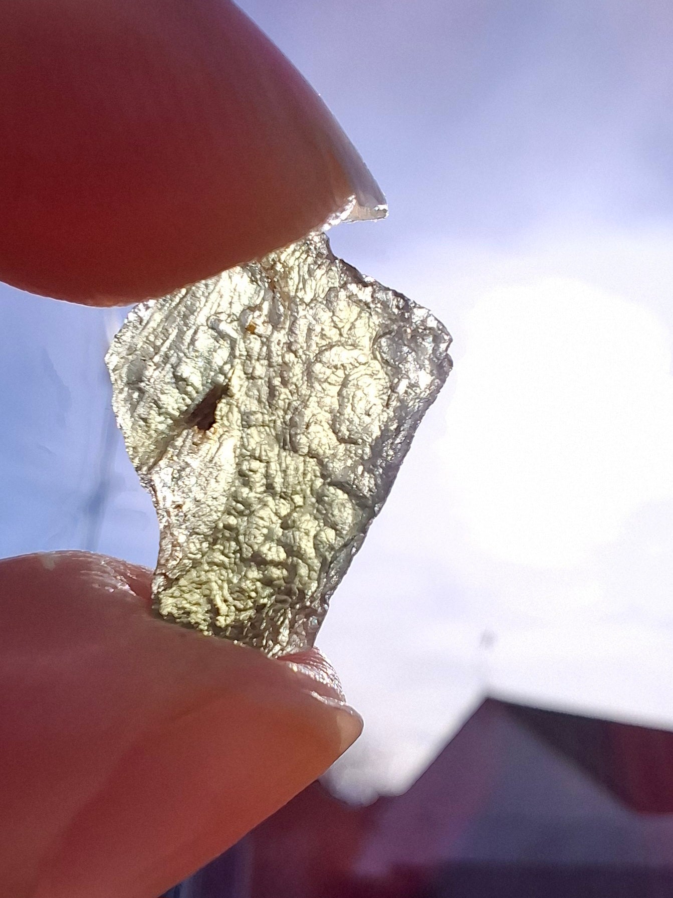 Moldavite Piece, 0.82g, Tektite (Ref: 1332)