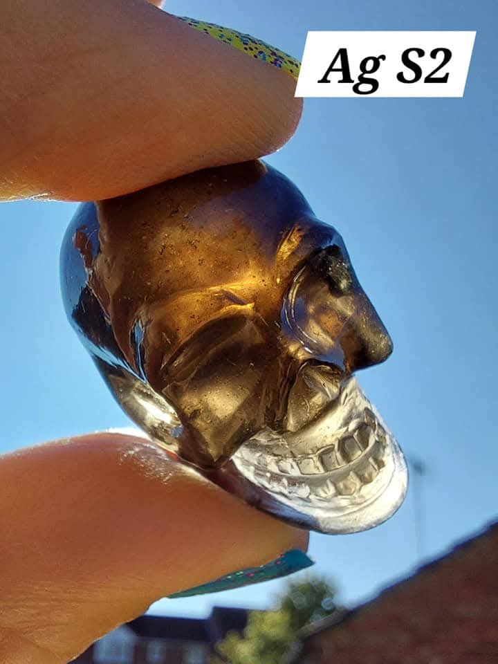Agni Manitite SKULL Carving, Crystal (Ref: Ag S2)