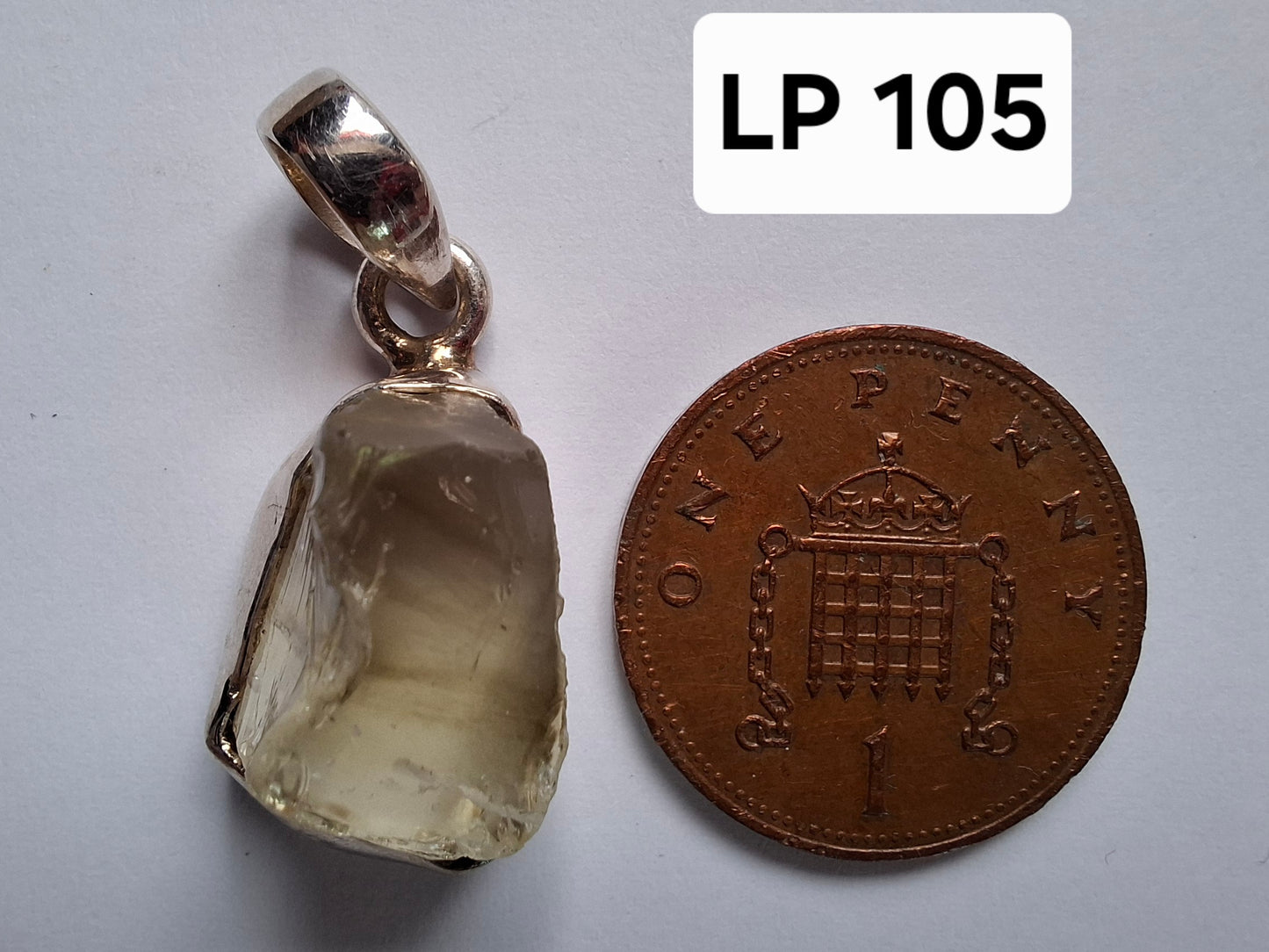 Libyan Desert Glass Pendant, 925 Silver, Tektite (Ref: LP105)