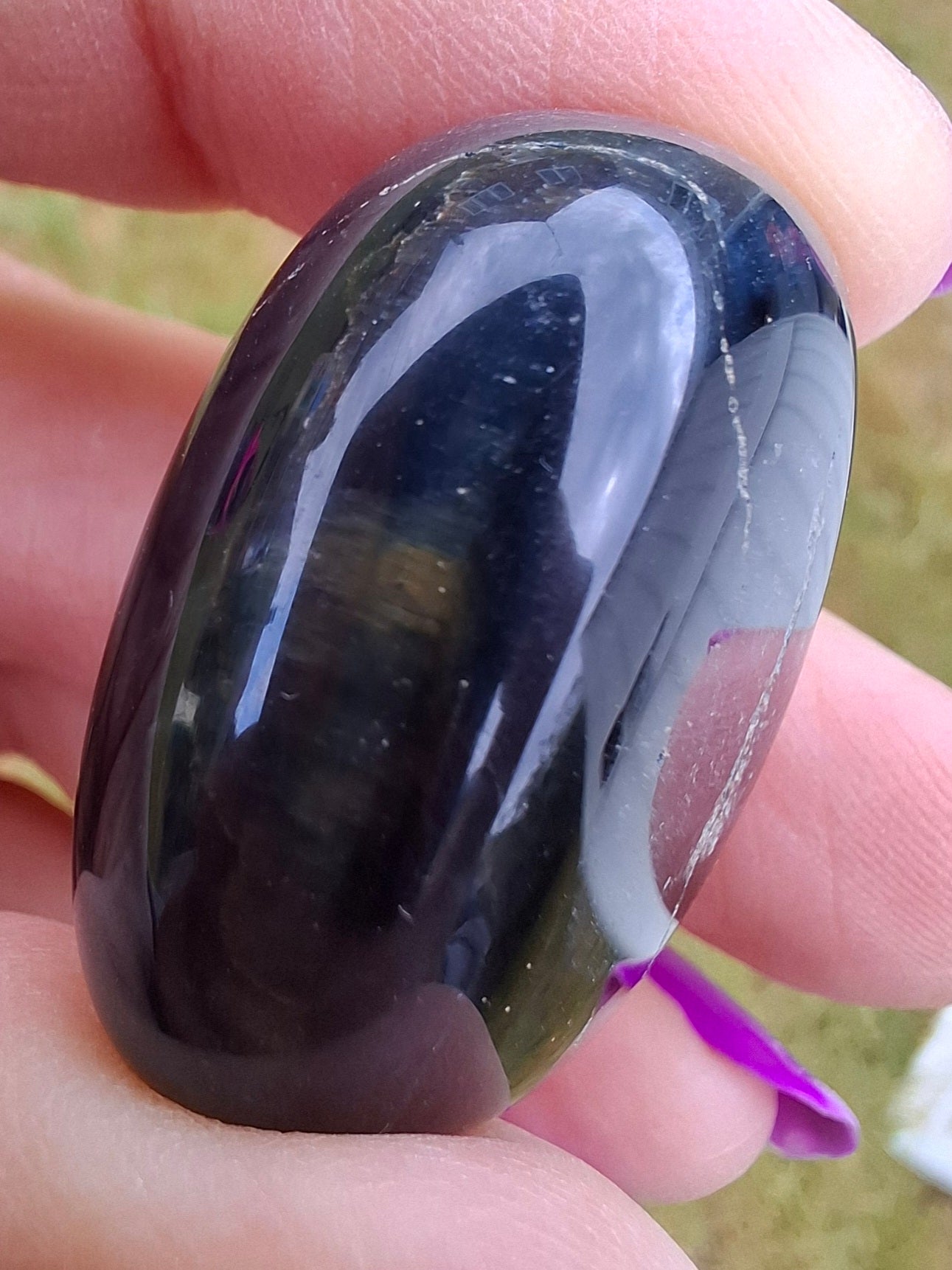 Blue Tigers Eye, Tumble Stone, Crystal (Ref: T22)