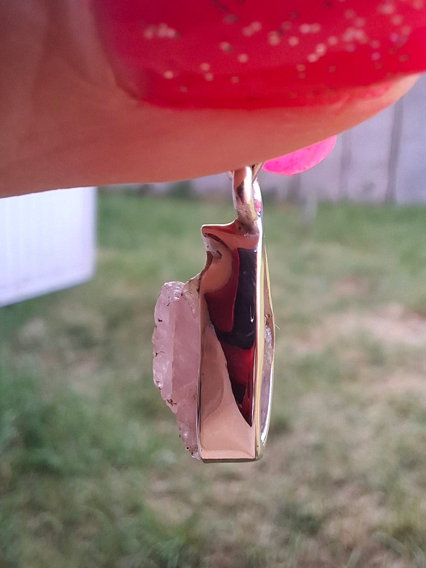 Pink Tourmaline Pendant, 925 Silver, Crystal (Ref: PT80)