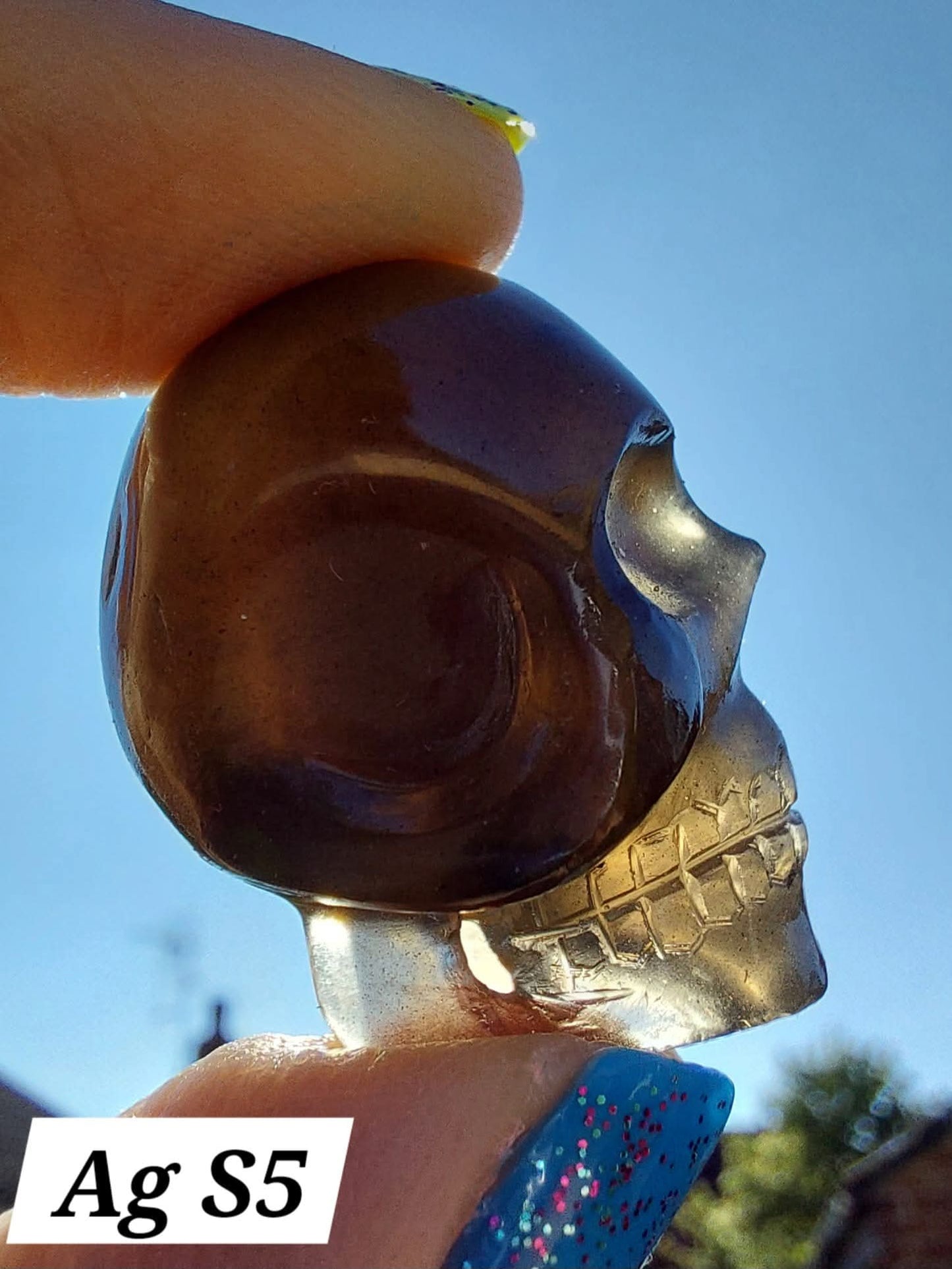 Agni Manitite SKULL Carving, 14.54g, Crystal (Ref: Ag S5)