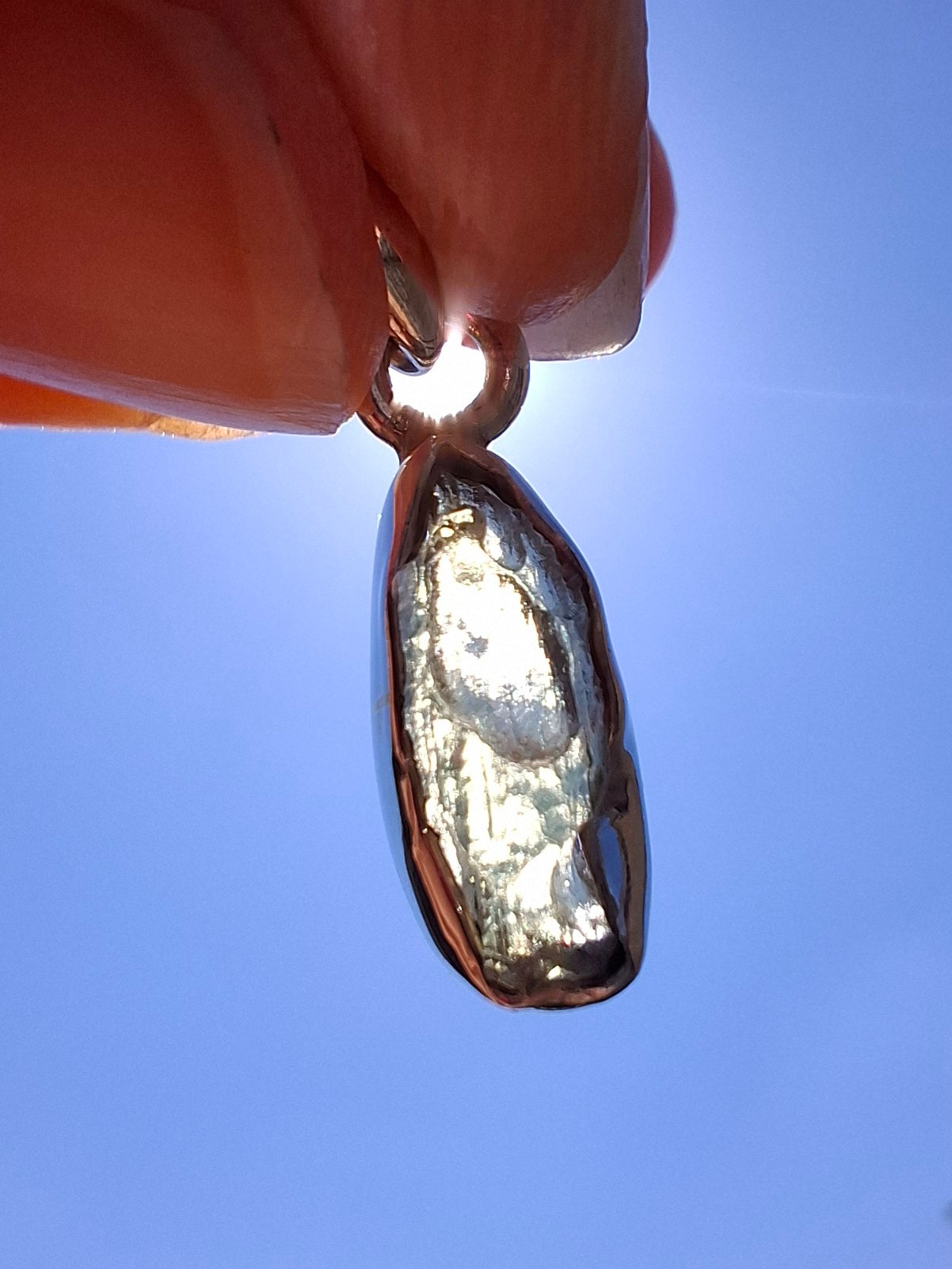 Moldavite Pendant, 925 Silver, Tektite (Ref: P48)