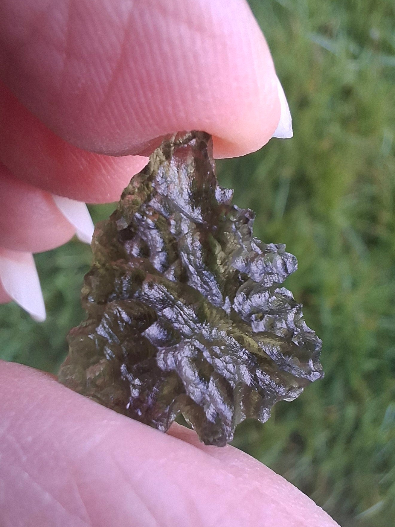 Moldavite Piece, JEZKOVNA BESEDNICE, 1.46g, Tektite (Ref: 1267)