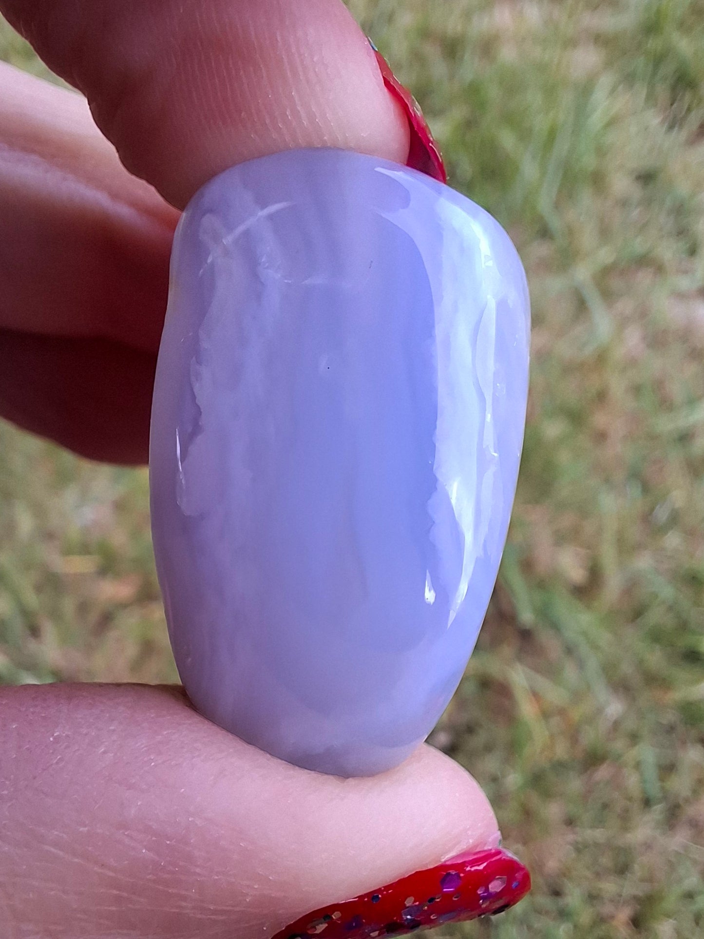Blue Lace Agate, Tumble Stone, Crystal (Ref: T144)