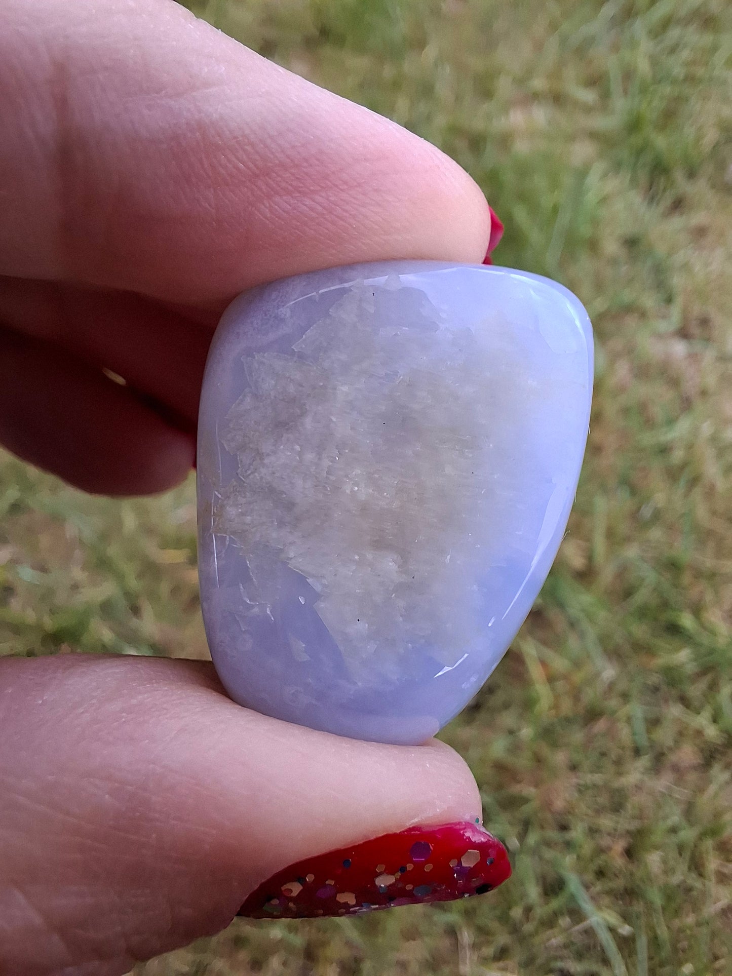 Blue Lace Agate, Tumble Stone, Crystal (Ref: T144)
