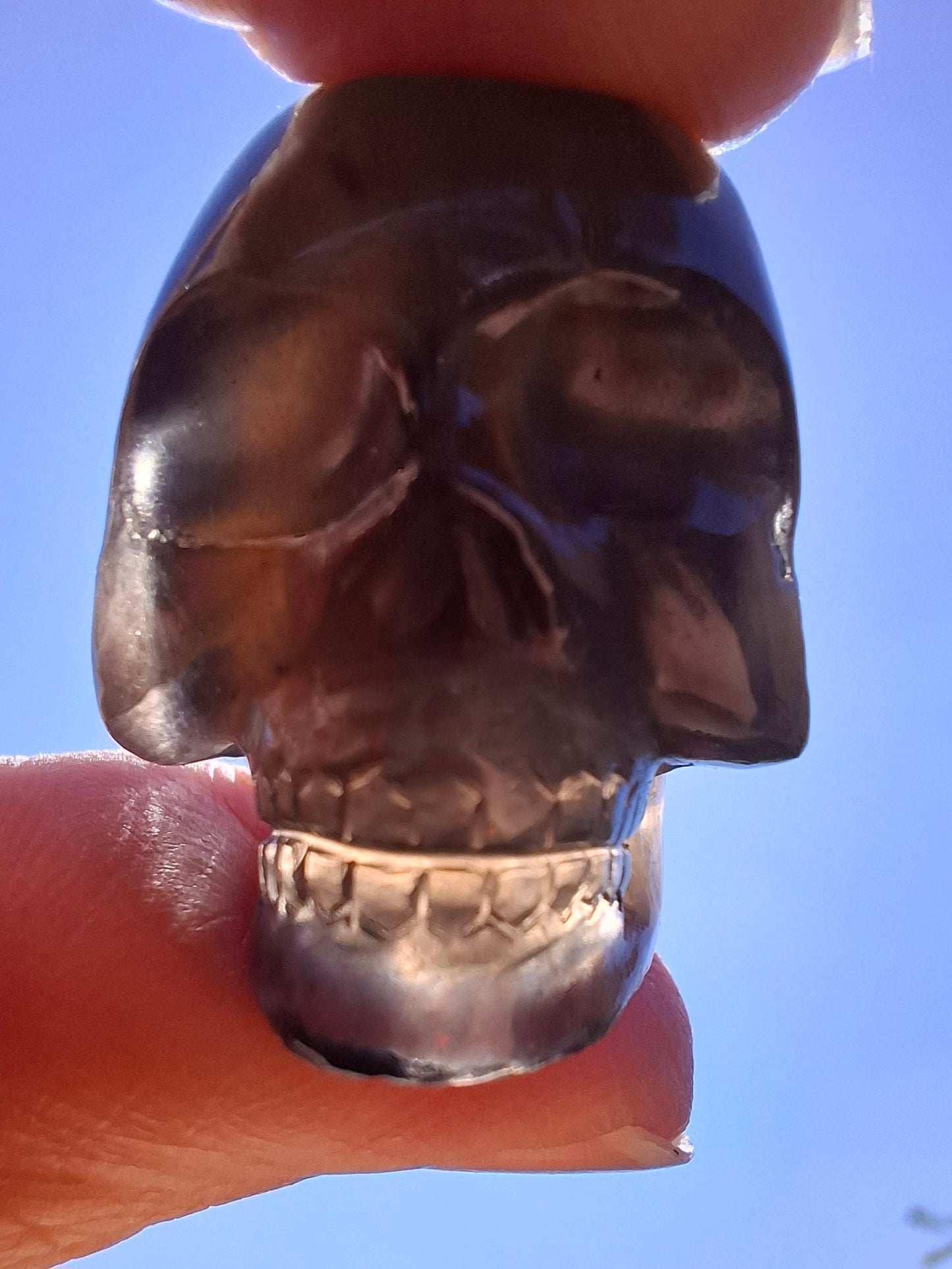 Agni Manitite SKULL Carving, 14.54g, Crystal (Ref: Ag S5)