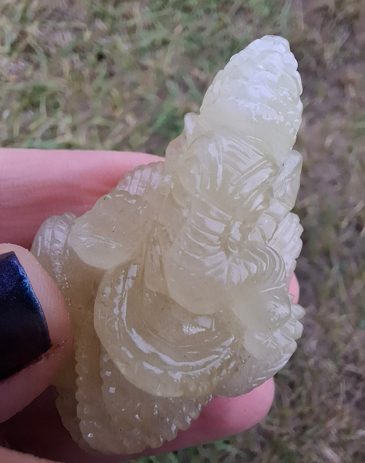 Libyan Desert Glass GANESHA craving, 31.21g, Tektite (Ref: Ganesha2)