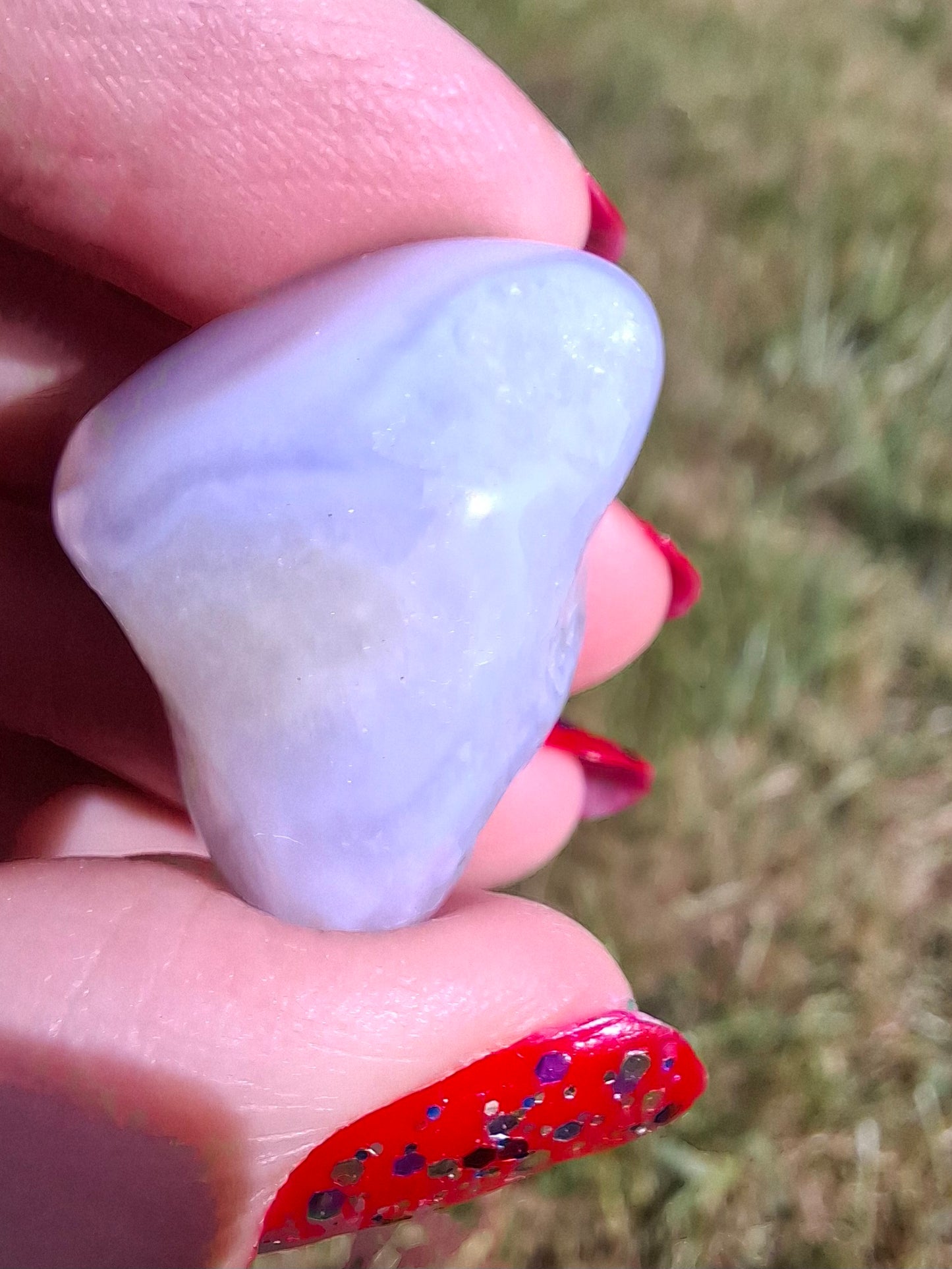 Blue Lace Agate, Tumble Stone, Crystal (Ref: T140)