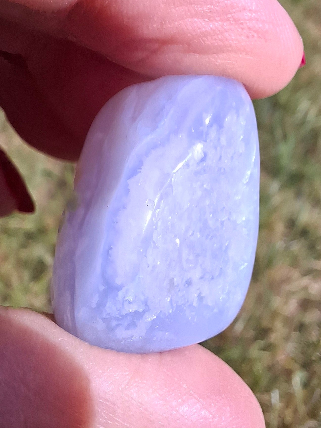 Blue Lace Agate, Tumble Stone, Crystal (Ref: T145)