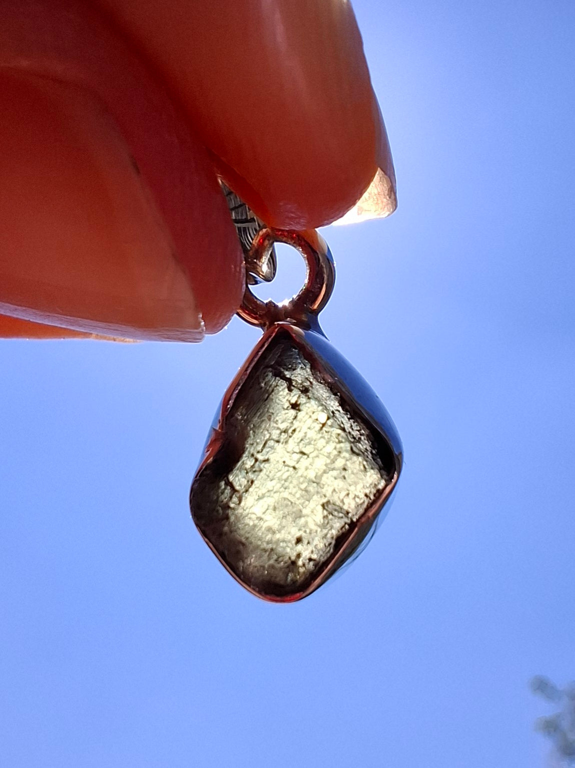 Moldavite Pendant, 925 Silver, Tektite (Ref: P60)