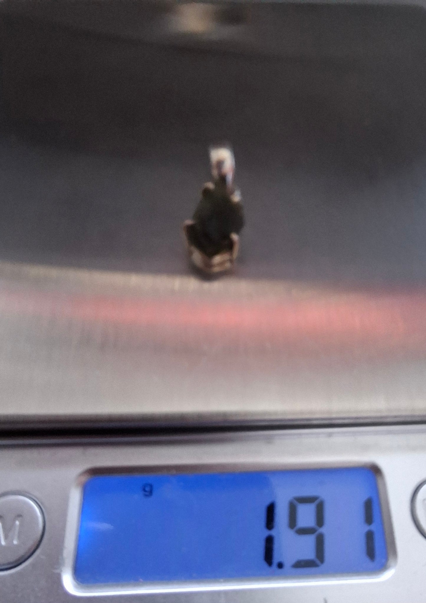 Moldavite Claw Pendant, 925 Silver, Tektite (Ref: P19)