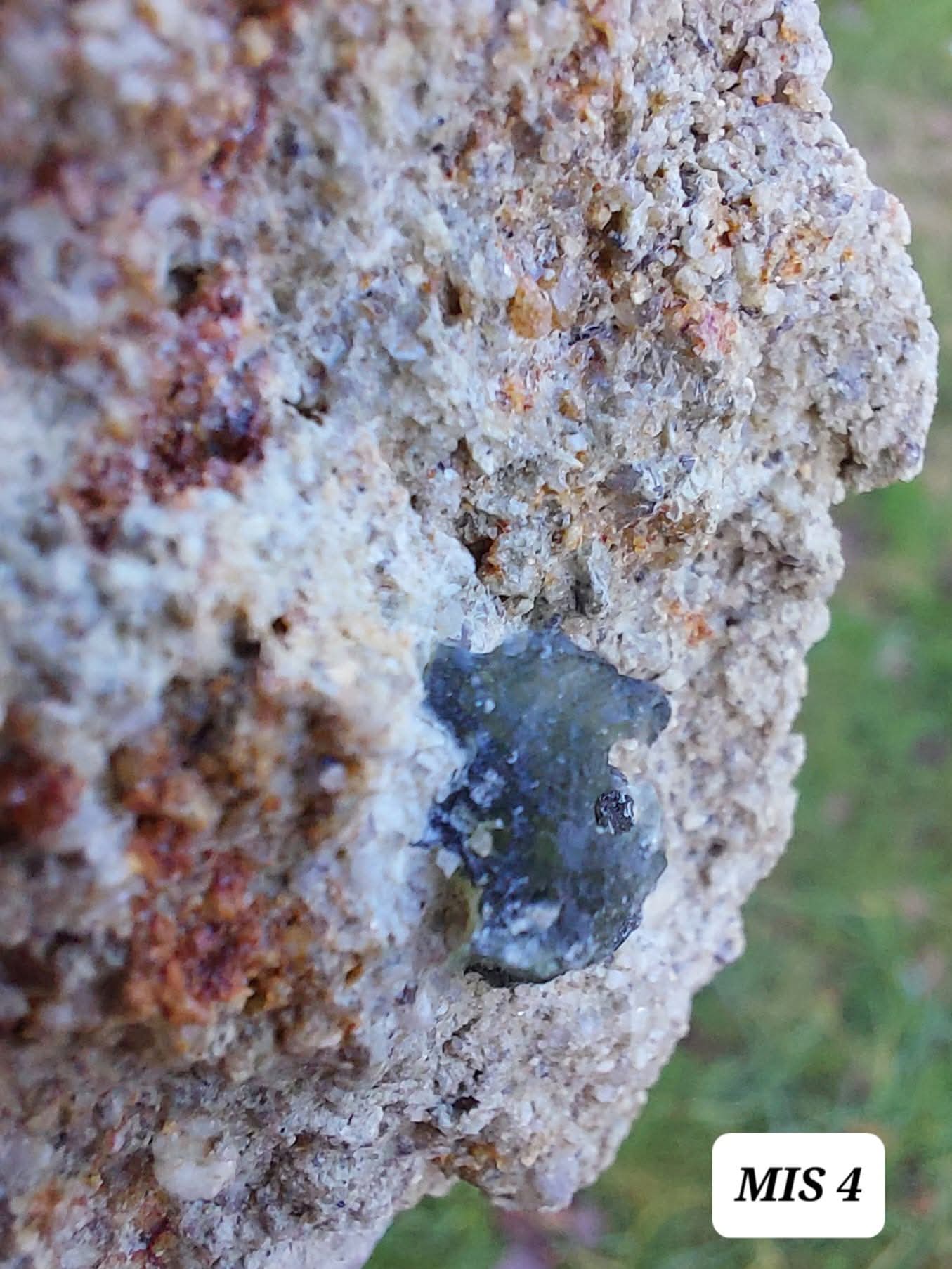 Moldavite In-Situ (in matrix), Besednice, Est- 2g, Tektite (Ref: MIS4)