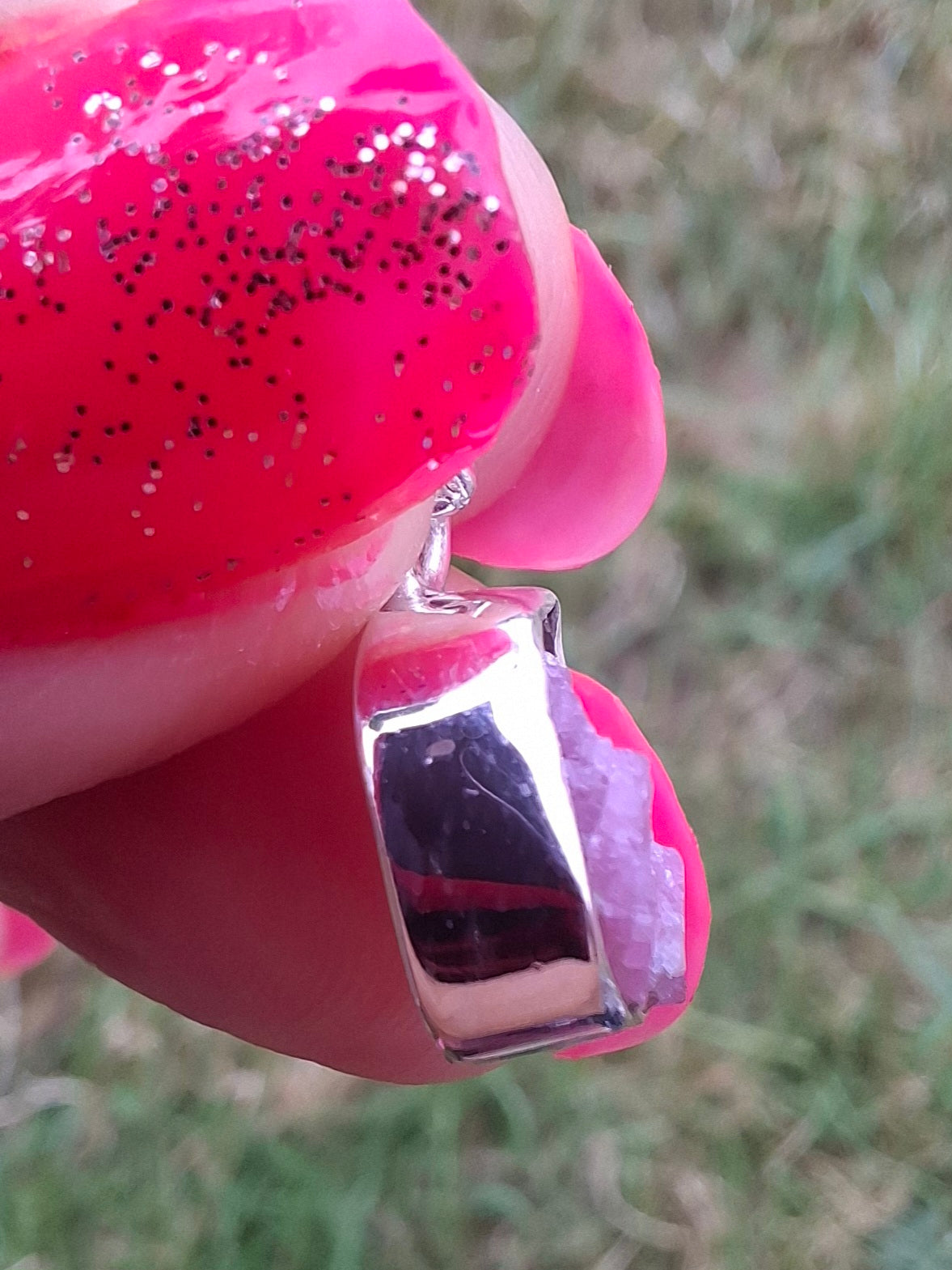 Pink Tourmaline Pendant, 925 Silver, Crystal (Ref: PT10)