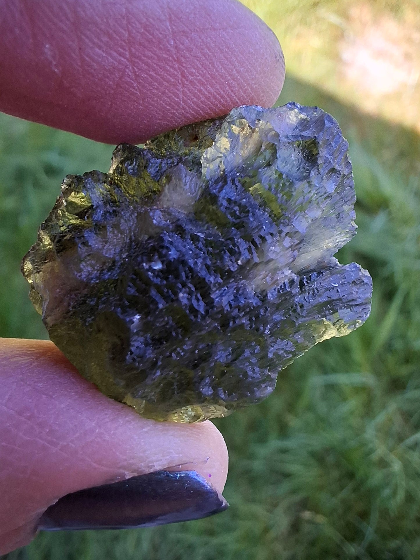 Moldavite Piece, NESMEN, 6.92g, Tektite (Ref: 1375)
