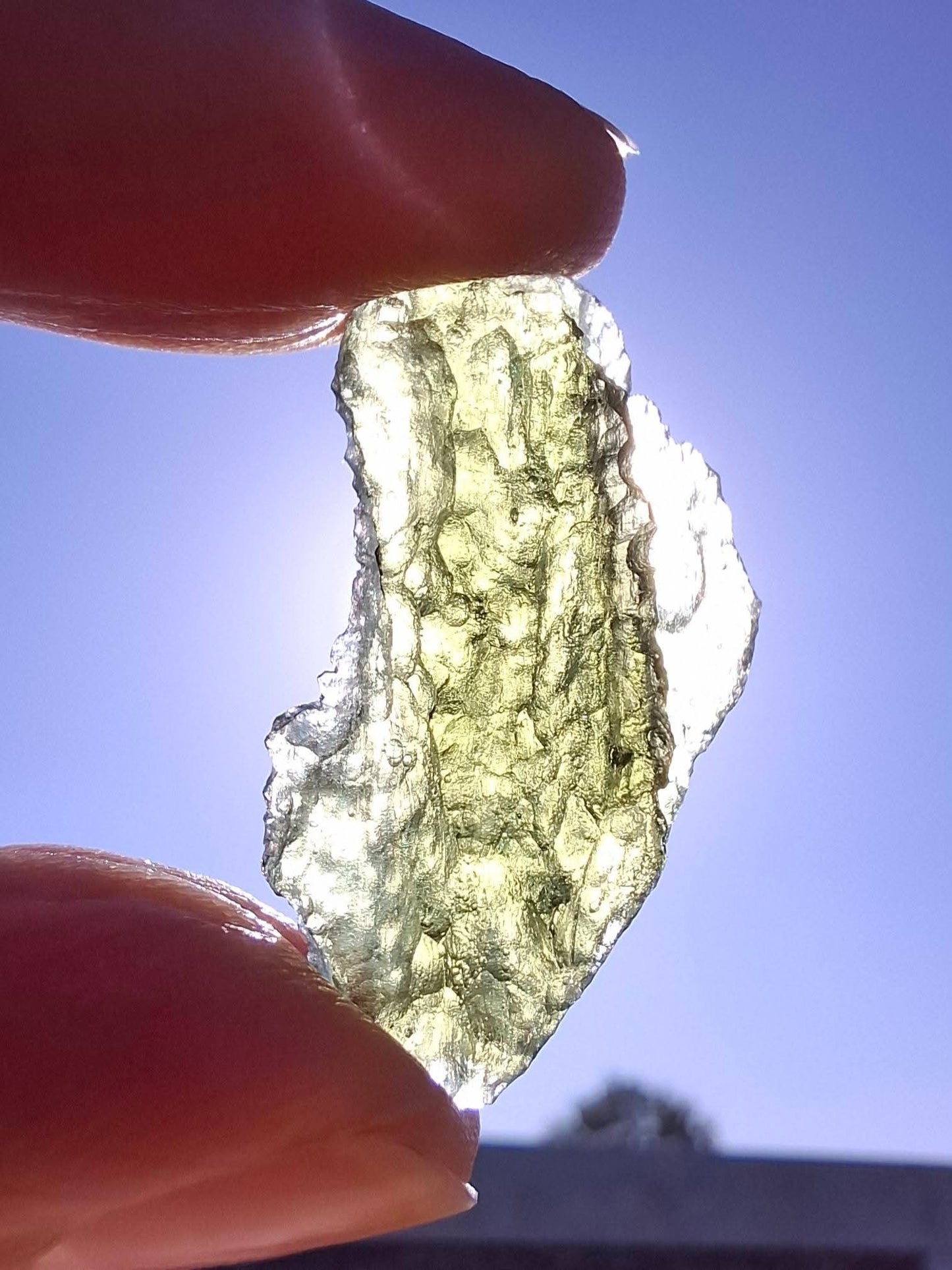 Moldavite Piece, MAROUSKOVO POLE, 2.91g, Tektite (Ref: 1359)