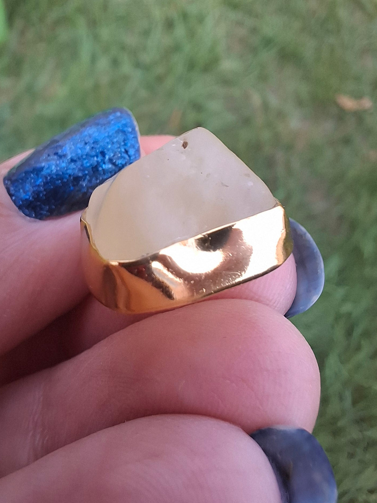 Libyan Desert Glass Pendant, 14K GOLD Plated, Tektite (Ref: LP123)