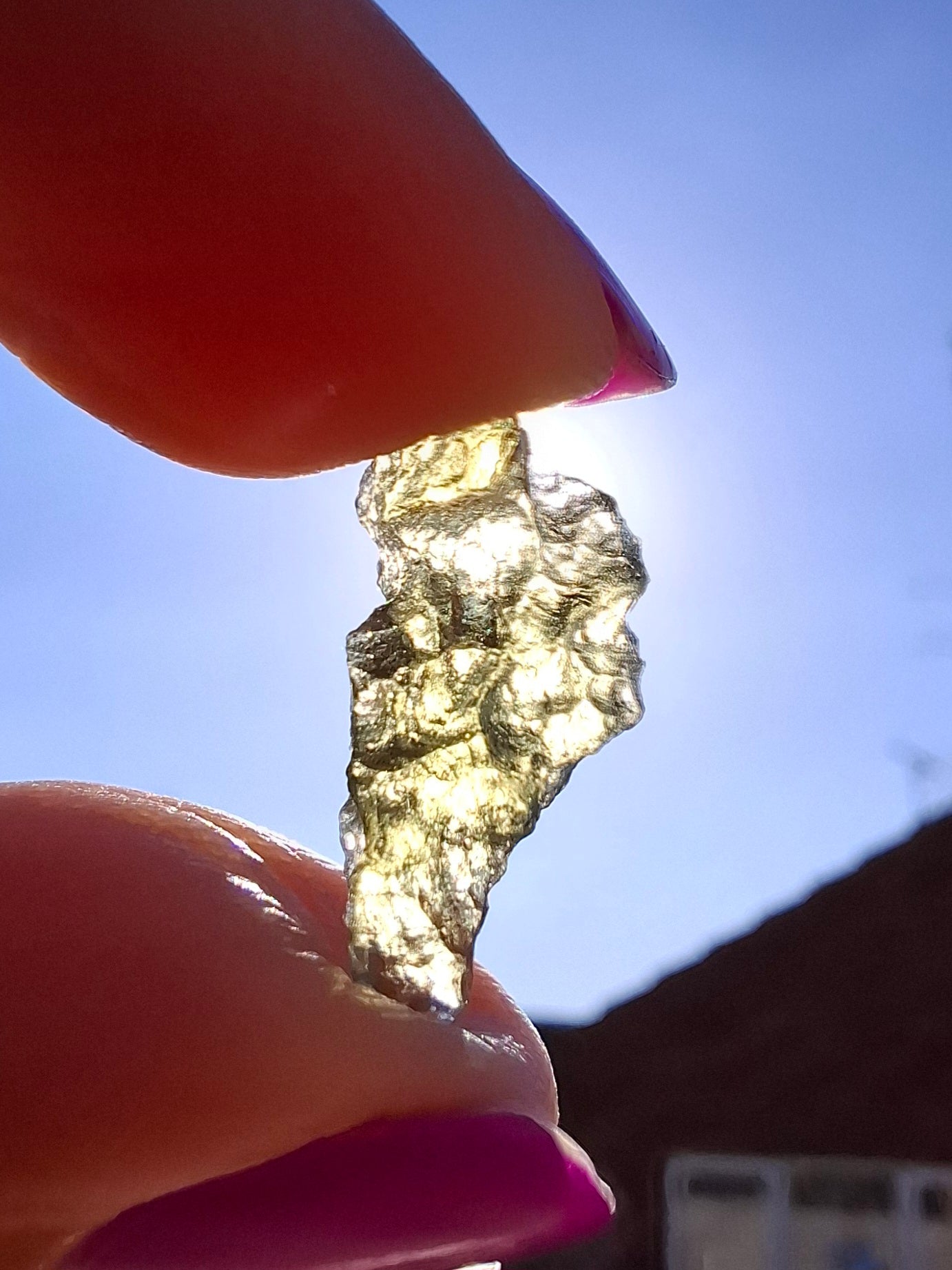 Moldavite Piece, 0.61g, Tektite (Ref: 1457)