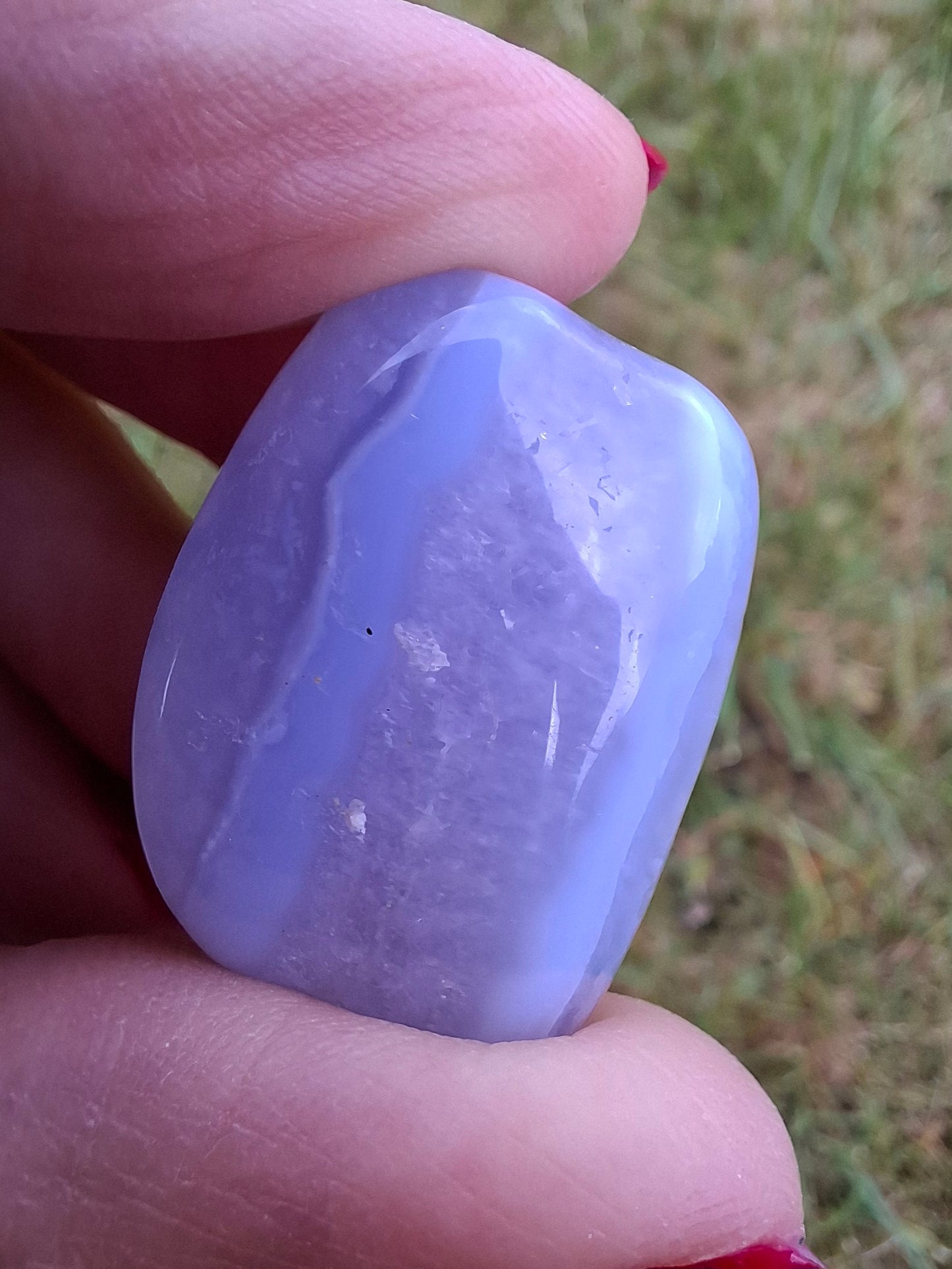 Blue Lace Agate, Tumble Stone, Crystal (Ref: T145)