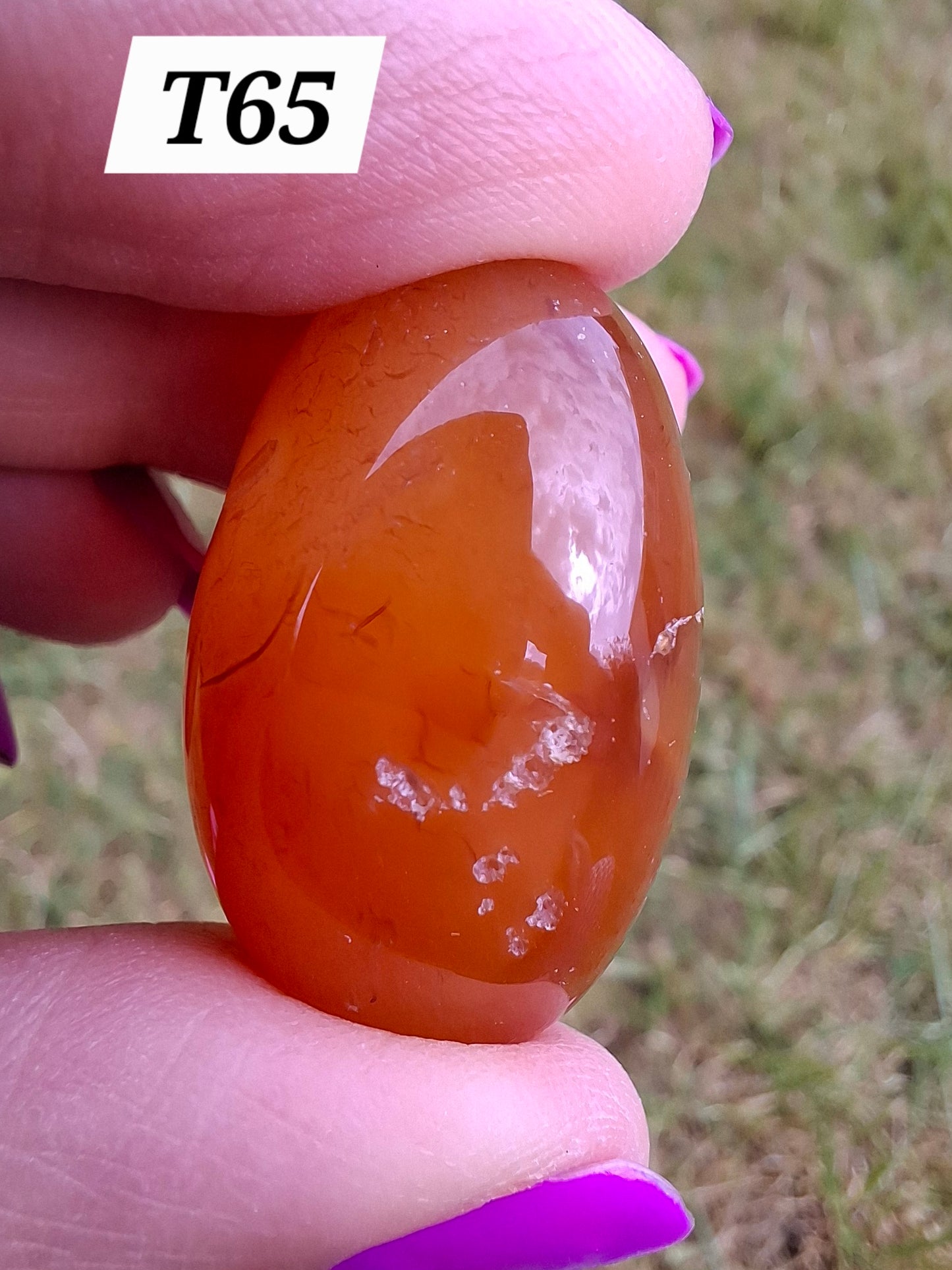 Carnelian, Tumble Stone, Crystal (Ref: T65)