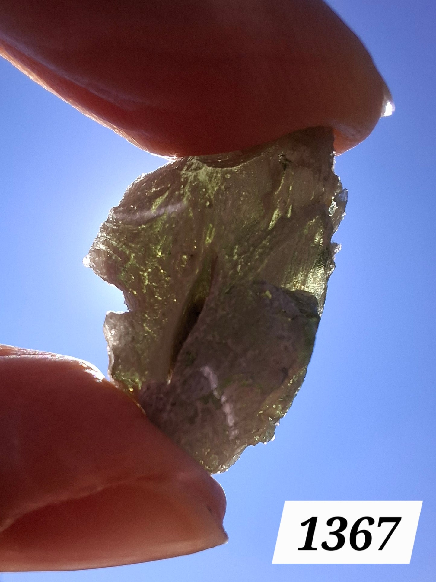 Moldavite Piece, SNOWFLAKE, FROSTED, BARTOCHOV, 4.00g, Tektite (Ref: 1367)