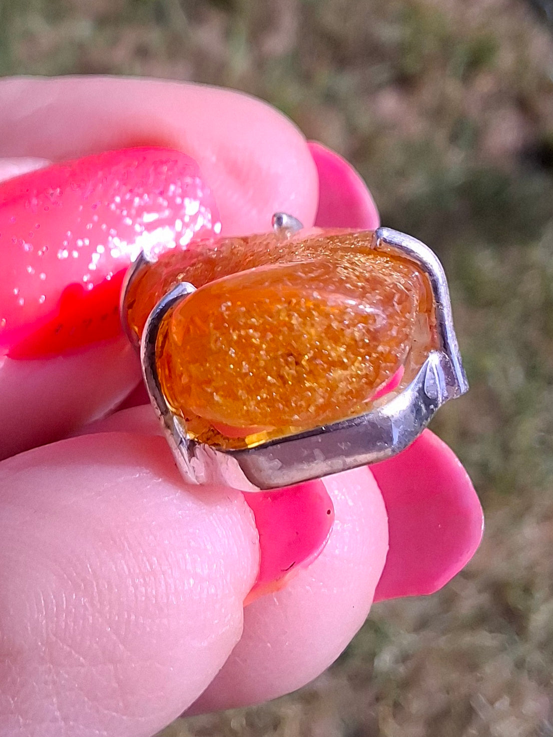 Baltic Amber Pendant, 925 Silver, Fossil (Ref: AP11)