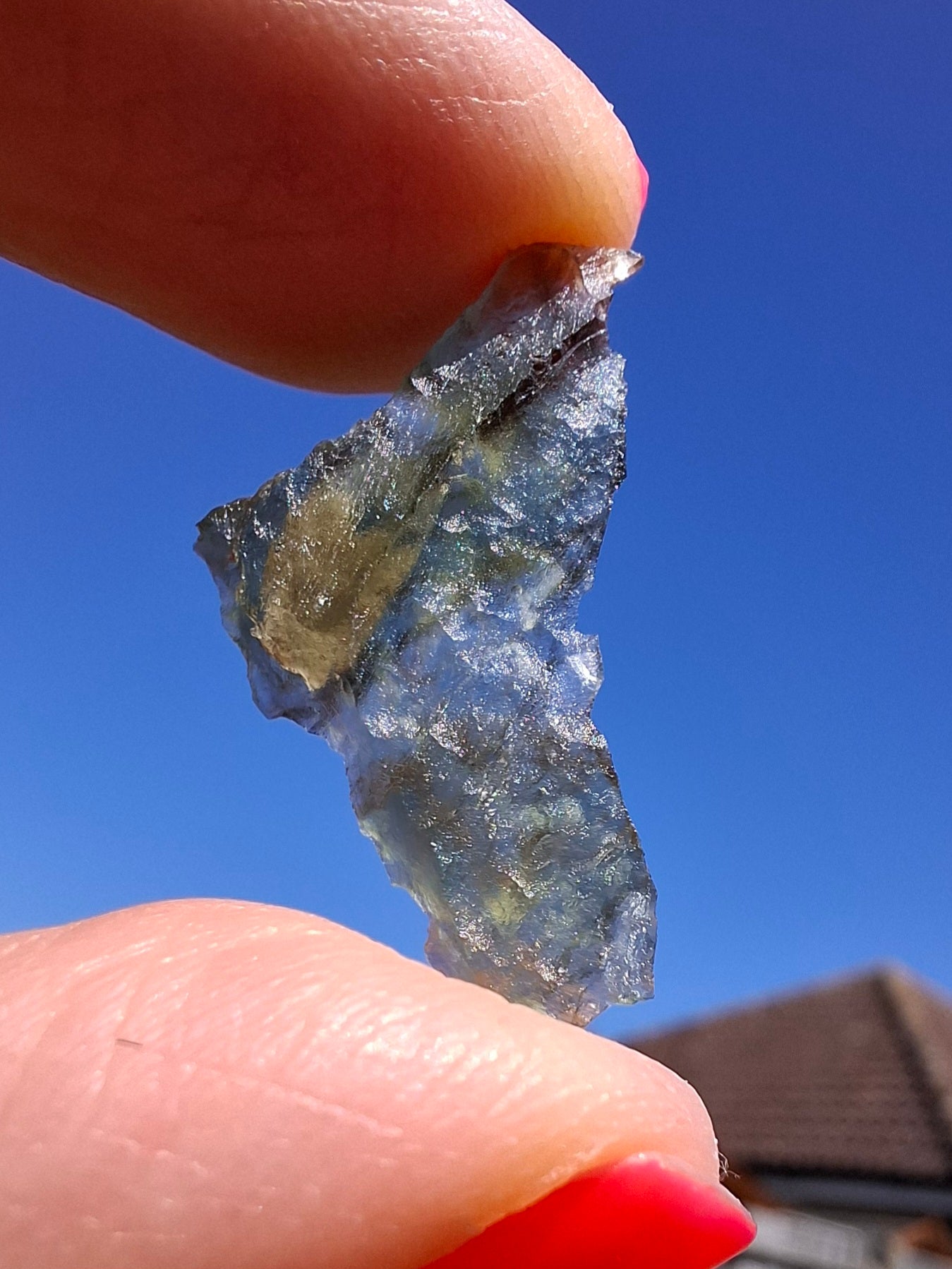 Moldavite Piece, 0.87g, Tektite (Ref: 1411)