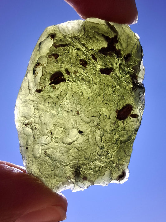 Moldavite Piece, VELVET HURKA, 24.48g, Tektite (Ref: 829)
