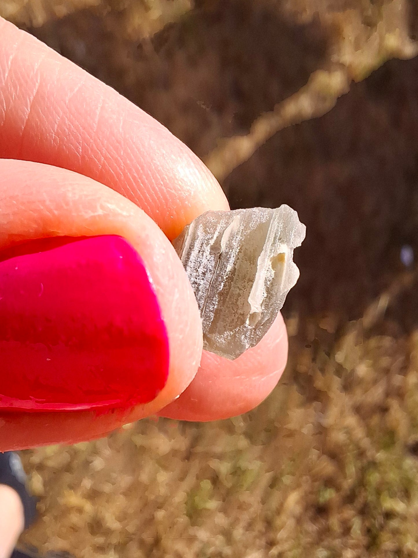 Moldavite Piece, SNOWFLAKE, FROSTED, BRUSNA, 0.62g, Tektite (Ref: 1489)