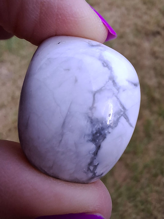 Howlite, Tumble Stone, Crystal (Ref: T39)
